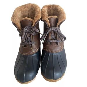 SPORTO Degas The Original Duck Boots Brown Upper Leather Size 8